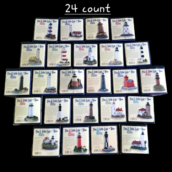 62 count This Little of Mine Lighthouses figurines